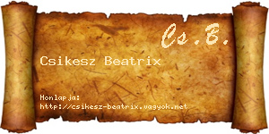 Csikesz Beatrix névjegykártya