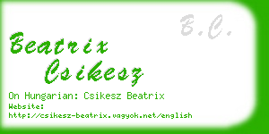 beatrix csikesz business card